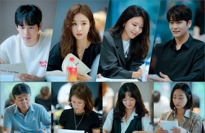 JTBC 새 수목드라마 <런온> 임시완-신세경-최수영-강태오, 보기만 해도 사랑스러운 대본 연습 현장 공개!