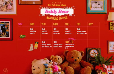 ‘11월 12일 컴백’ 나띠, 2nd 싱글 타이틀은 ‘Teddy Bear’…스케줄 포스터 공개