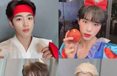 위아이, 데뷔 후 첫 핼러윈 200% 즐기기…반전 코스튬 분장 사인회부터 안무 영상 공개