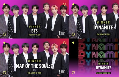 방탄소년단, 미국 "피플스 초이스 어워즈" 4관왕 차지
