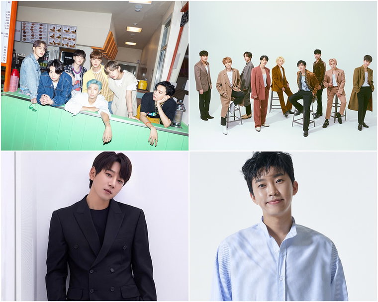 사진 = SM엔터테인먼트, 빅히트엔터테인먼트, TEN2엔터테인먼트, 뉴에라프로젝트 제공