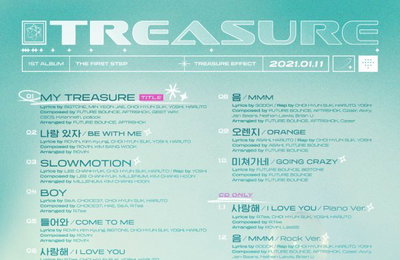 YG 트레저, 정규앨범 트랙리스트 공개…AKMU 이찬혁 지원사격 '눈길'