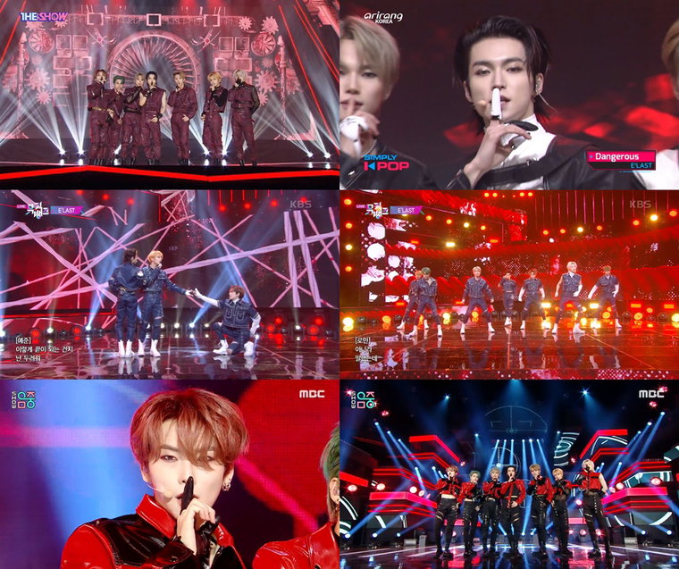 사진 = 이엔터테인먼트 제공, MBC every1 '쇼! 챔피언', KBS 2TV '뮤직뱅크', 아리랑 TV '심플리 케이팝', MBC '쇼! 음악중심' 캡처