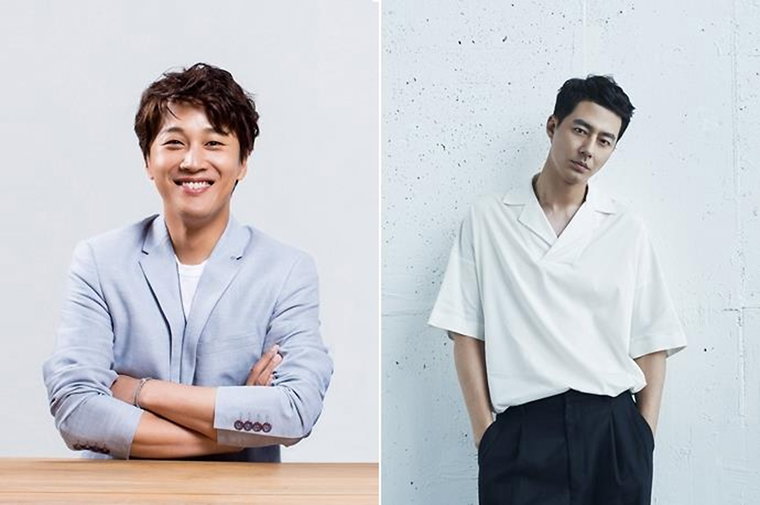 [사진]블러썸 엔터테인먼트, 아이오케이컴퍼니 제공, 차태현(왼쪽)과 조인성
