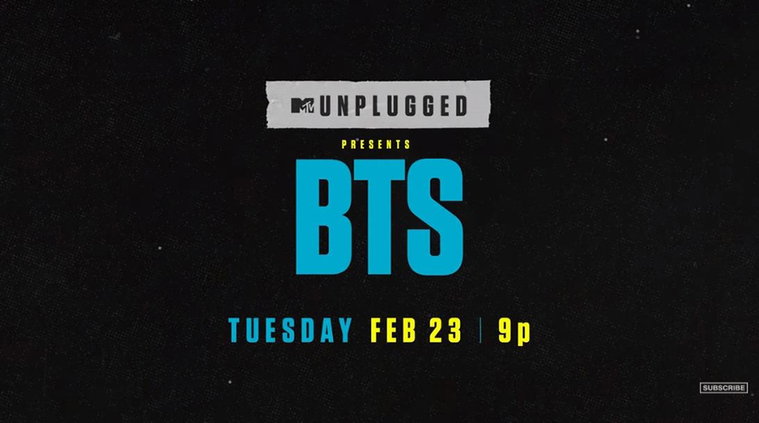 [사진]MTV 유튜브 캡처, MTV 언플러그드 무대에 오르는 방탄소년단
