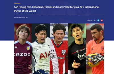 손흥민·정우영, AFC "이주의 국제선수" 후보 올라