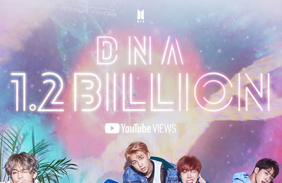 방탄소년단, "DNA" 뮤직비디오로 유튜브 첫 12억뷰 달성