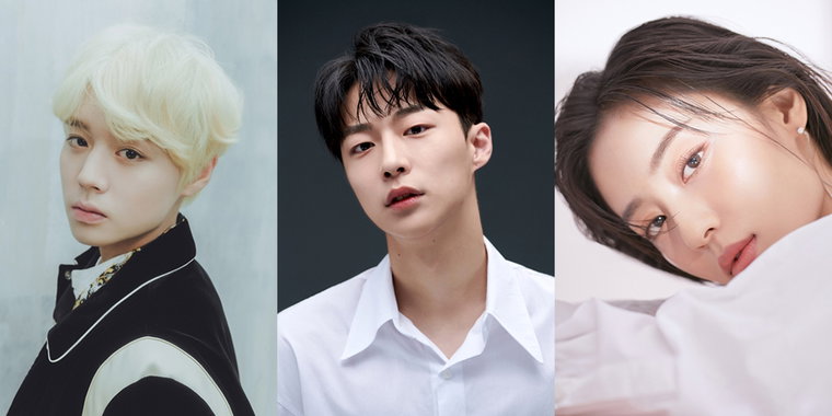 [사진]마루기획&middot;피데스스파티윰&middot;지베르니 제공, KBS 2TV 새 월화극 '멀리서 보면 푸른 봄' 주연 (왼쪽부터) 박지훈, 배인혁, 강민아
멀리서 보면 푸른 봄, 박지훈