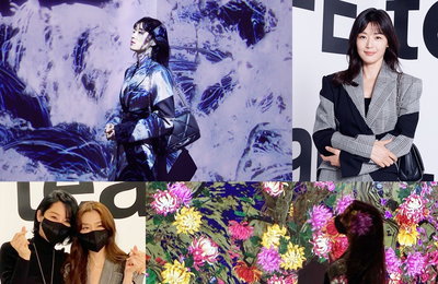 전지현, 아이유, 강다니엘 등 탑스타 및 셀럽들의 <팀랩: 라이프>展 전시 관람! 핫플레이스에 당대 최고 스타들이 모였다!