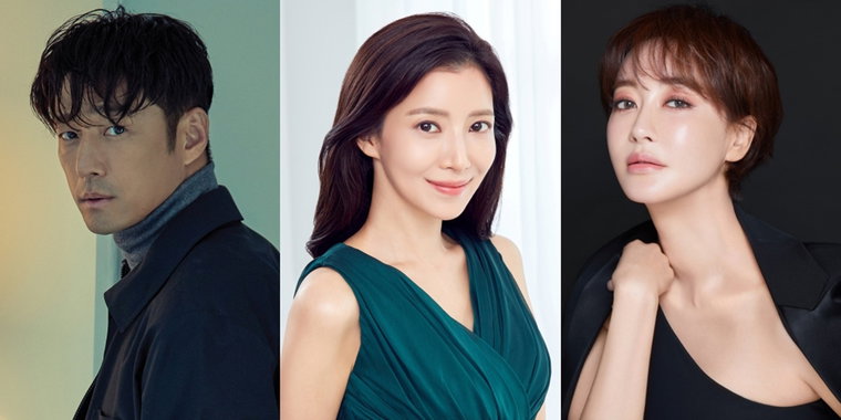 [사진]각 소속사 제공, tvN 새 드라마 '더 로드: 1의 비극'의 (왼쪽부터) 배우 지진희, 윤세아, 김혜은