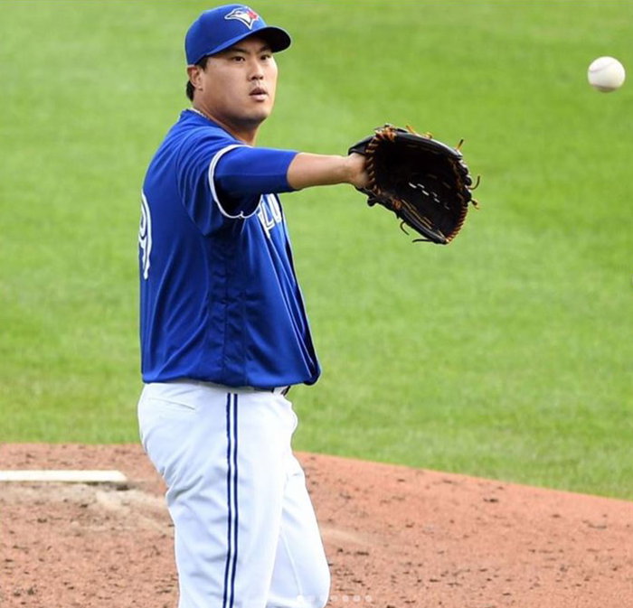 [사진]MLB 프레스박스 화상 인터뷰 캡처
