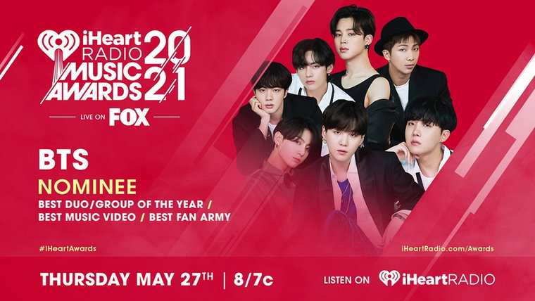 [사진]iHeartRadio 제공, 방탄소년단, 아이하트라디오 뮤직 어워드 3개 부문 후보