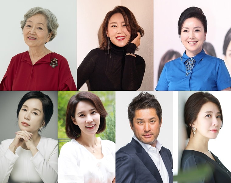 신사와아가씨 김영옥 차화연 이휘향 임예진 오현경 이종원 이일화 사진 제공: 에스피드림엔터테인먼트(김영옥), 우먼센스(차화연), 한경닷컴 starN(이휘향), studio3rdbass-박지만 실장(임예진), 스튜디오 산타클로스엔터테인먼트(오현경), 용엔터테인먼트(이종원), 빅보스엔터테인먼트(이일화)