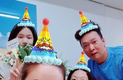 '박준형♥' 김지혜, 43살 중에 제일 예뻐..가족과 함께 보낸 생일