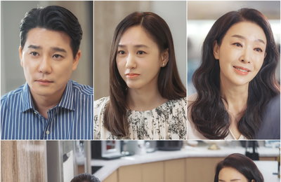 TV CHOSUN 새 주말드라마‘결혼작사 이혼작곡2’이태곤-박주미-김보연,“툭 던진 한마디에 미소가 걷힌다!”긴장감이 짙어진다…‘급정색 가족 식사’현장 포착!