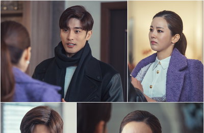 TV CHOSUN 주말미니시리즈‘결혼작사 이혼작곡2’성훈-이가령,“분열은 작은 것부터 시작된다!”눈치 미소 vs 찌릿 시선,‘강제 머플러’장착 현장!