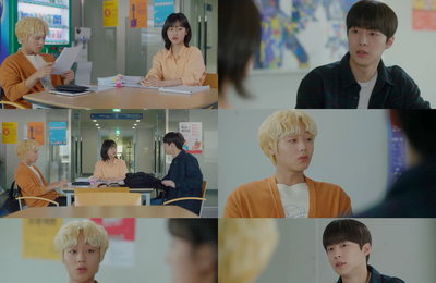KBS 2TV 월화드라마 <멀리서 보면 푸른 봄> 6회 선공개! 박지훈-배인혁, 유치한(?) 신경전으로 폭소 예고! 강민아 “이런 상황 좀 힘들거든요”