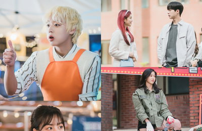 KBS 2TV 월화드라마 <멀리서 보면 푸른 봄> 박지훈-강민아-배인혁-권은빈-우다비-최정우, 모두가 함께 즐긴 명일대학교 축제의 현장 大 공개