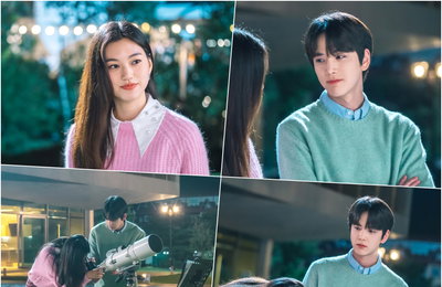 SBS 금토드라마 '원더우먼' 김도연X영훈, “첫사랑? 정혼자? 뒤엉킨 기억의 조각!” 설렘 X 의아함 공존 눈빛… 14년 전 ‘별빛 데이트’ 공개!