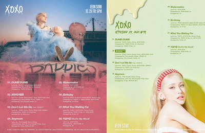 전소미, 첫 정규 앨범 'XOXO' 크레딧 포스터 공개...테디·핑크 스웨츠 참여로 '특급 시너지' 기대