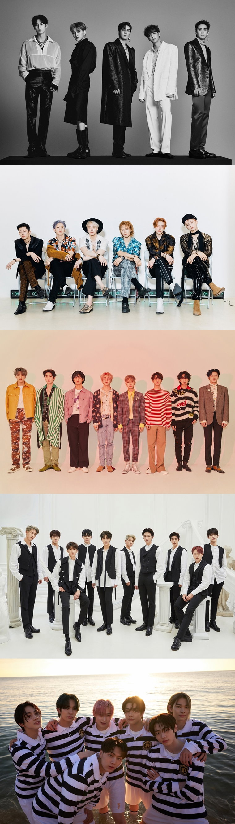 사진제공: 플레디스 엔터테인먼트(뉴이스트), 판타지오(아스트로), 큐브 엔터테인먼트(펜타곤), 울림엔터테인먼트(골든차일드), 빌리프랩(엔하이픈)