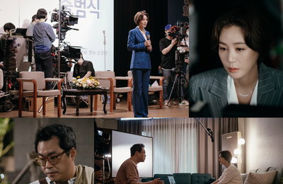 웨이브 오리지널 드라마 <이렇게 된 이상 청와대로 간다> 배우들의 프로페셔널한 면모가 돋보이는 카메라 밖 포착!