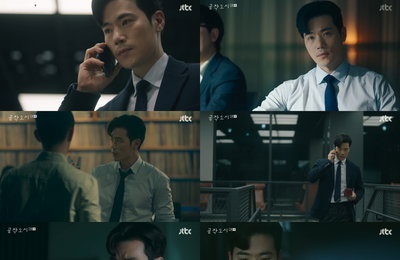 JTBC 수목 드라마 <공작도시> 김강우, 여심 저격 완료! 여전한 ‘명품 슈트핏’
