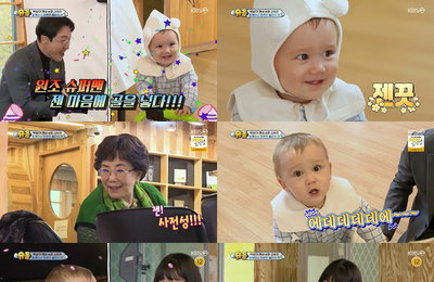 KBS 2TV 예능 <슈퍼맨이 돌아왔다> 빅보이 젠, 미래의 발라드 가수 예약?! 돌잡이 마이크 선택