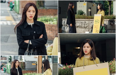 KBS 2TV 저녁 일일 ‘사랑의 꽈배기’ 함은정-손성윤, “길거리 한복판에서 맞붙었다?!” 날카로운 기싸움 ‘재고정리 대치샷’!