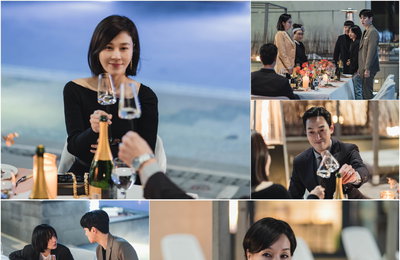 tvN 수목드라마 <킬힐> 김하늘X김재철, 가까워진 거리감 → 탐색하는 이혜영의 눈빛 ‘아슬아슬’