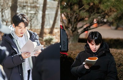 '연기 데뷔' 김희재, 첫 캐릭터에 푹 빠졌다? 대본을 손에서 놓지 않는 현장컷 공개. 가장 주목받는 연기 유망주로 성장중!