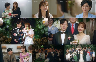 KBS 2TV 주말드라마 ‘현재는 아름다워' 오민석♥신동미, 李가네 첫 웨딩 마치 울렸다! 우여곡절 끝, 행복한 결혼 꽃길 시작!