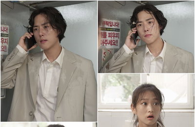 KBS 1TV 새 일일드라마 ‘내 눈에 콩깍지’ 백성현-배누리 “첫 만남부터 진짜 최악이다!” 동공지진 일으키는 ‘살벌 구정물 세례’ 포착! 처음부터 꼬여버린 관계의 향방은?!