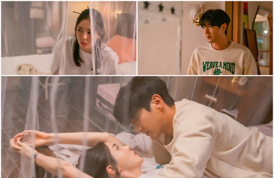 ENA 수목드라마 ‘얼어죽을 연애따위’ 이다희-최시원, ‘모기장 야릇 스킨십’ 사태 그 후, 방 안 가득 뜻 모를 애국가 울려 퍼졌다!…급 어색 남사친-여사친 ‘허둥지둥 뒷수습 현장’ 포착!