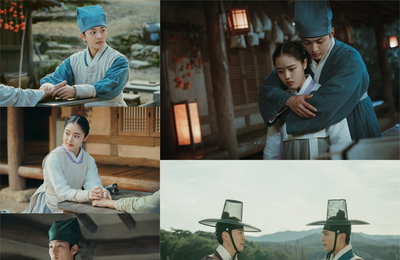 tvN 수목드라마 <조선정신과의사 유세풍2> 김민재♥김향기 애틋한 백허그 포착! 슬픈 눈빛 무엇?