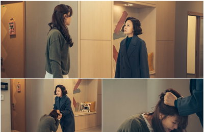 TV CHOSUN 주말미니시리즈 ‘빨간 풍선’ 서지혜, “결국 머리끄덩이 잡혔다!” 무릎 꿇은 ‘눈물 사죄’ 현장! …절절한 오열 담아 거듭 구하는 ‘용서’!