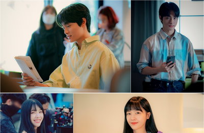 지니 TV 오리지널 <딜리버리맨> 윤찬영X방민아X김민석, 하이텐션 수사극 완성할 최적의 시너지! '화기애애' 비하인드 공개