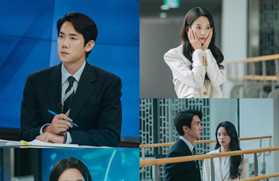 MBC 새 금토드라마 <지금 거신 전화는> 방송국 선후배 유연석-장규리, 투샷 스틸 공개
