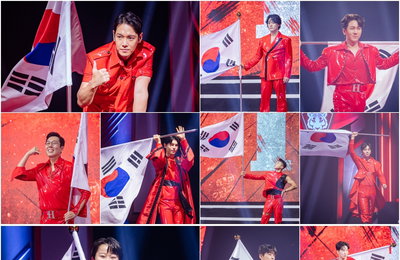 ‘현역가왕2’ 첫 방송 달군 13인의 위용찬 ‘태극기 런웨이’ 현장 비하인드컷 방출