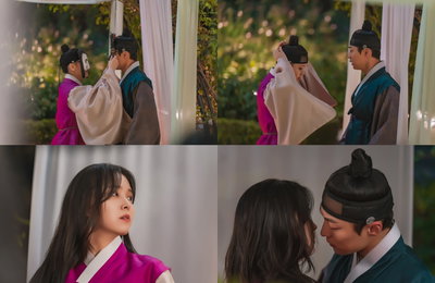 채널A 토일드라마 <체크인 한양> 배인혁♥김지은, 마음 확인 입맞춤 ‘키스신 스틸 공개’