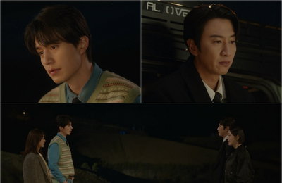tvN 월화드라마 <이혼보험> 이동욱X이주빈X이광수X이다희, 한밤중 ‘아슬아슬’ 사자대면… 향후 관계변화 기대