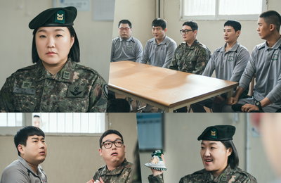 지니 TV 오리지널 드라마 <신병3> ‘군기 바짝’ 1 생활관 VS ‘미소 활짝’ 3 생활관 극과 극 면회 현장 포착