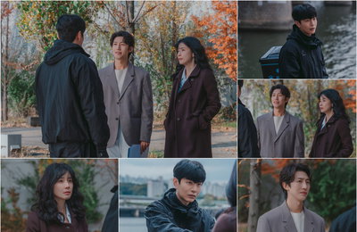MBC 새 금토드라마 <메리 킬즈 피플> 이보영-이민기-강기영, 긴장감 극대화된 첫 삼자대면