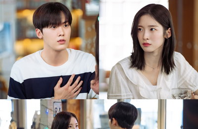 <내 여자친구는 상남자> 윤산하-아린, 위기일발 ‘분노의 콜라 원샷’ 현장 포착