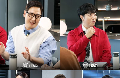 ENA 신규 예능 ‘입 터지는 실험실’ 김풍-궤도-하영-김상욱-이광렬, 입 터지는 수다 현장 포착