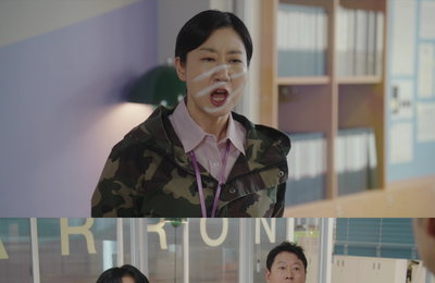'달까지 가자' 라미란 여군 파격 변신, 성과급 걸린 계약 앞두고 열정 폭발