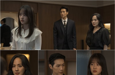 ‘퍼스트레이디’ 유진-지현우-박서경, ‘풍비박산 삼자대면’ 포착